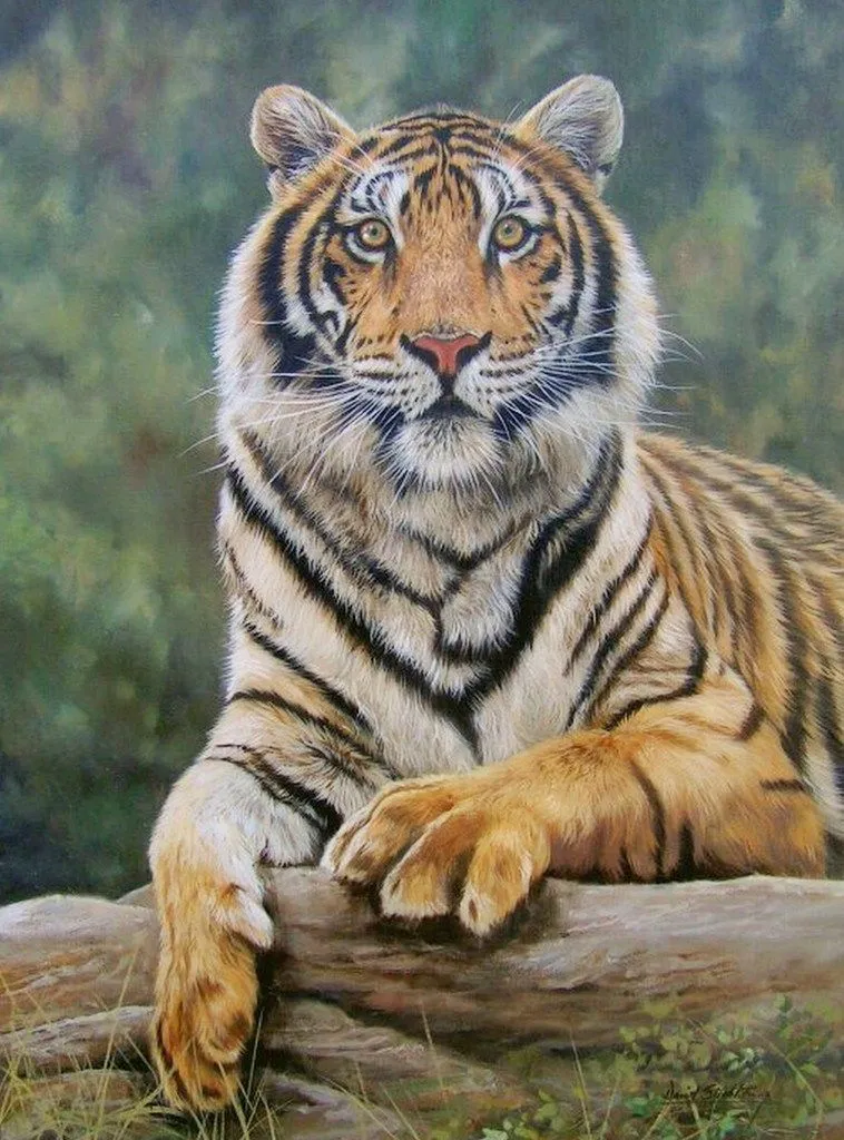 Pinturas al Óleo de Tigres, Hiperrealismo Óleo, | Cuadros Modernos ...