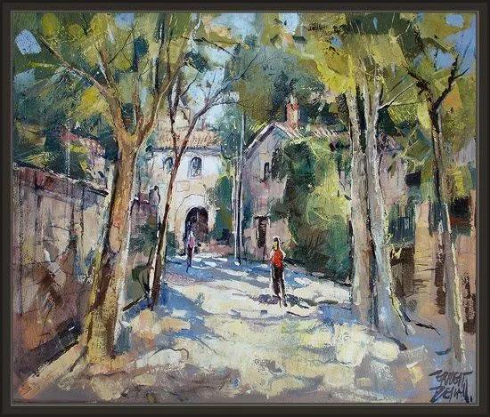  ... -PINTURAS: SANTIGA-PAISAJES-ERNEST DESCALS-PREMIOS-PINTURA-CUADROS
