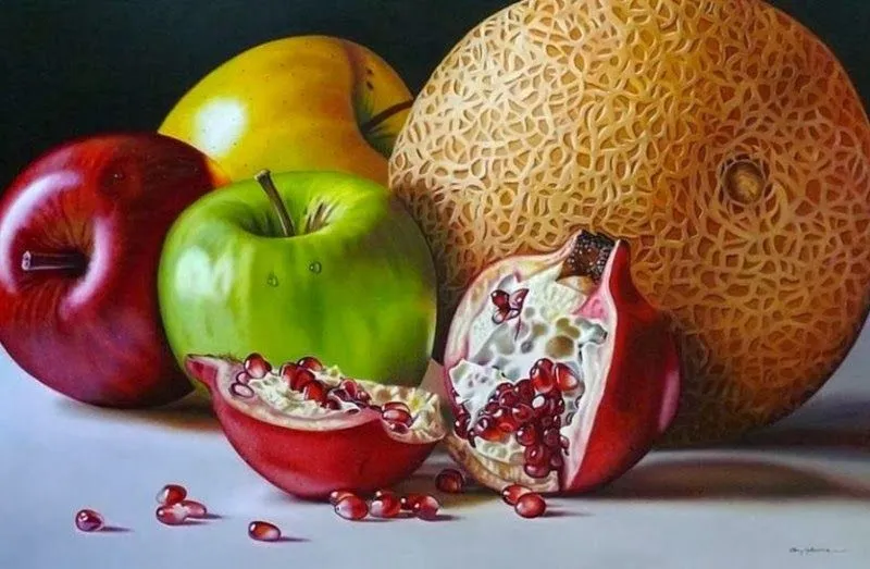 Pinturas Temáticas : Bodegon de Frutas Grandes, Ellery Gutierrez Pinturas Temáticas : Bodegon de Frutas Grandes, Ellery Gutierrez