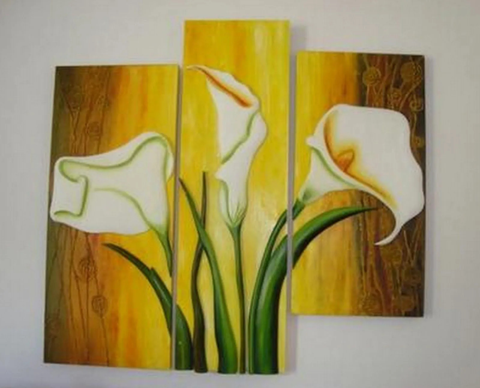 Pinturas trípticos de flores - Imagui