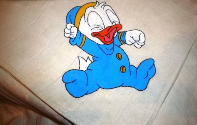 Pinturas da Xoaninha*: Fralda Pato Donald bébé Pinturas da Xoaninha*: Fralda Pato Donald bébé