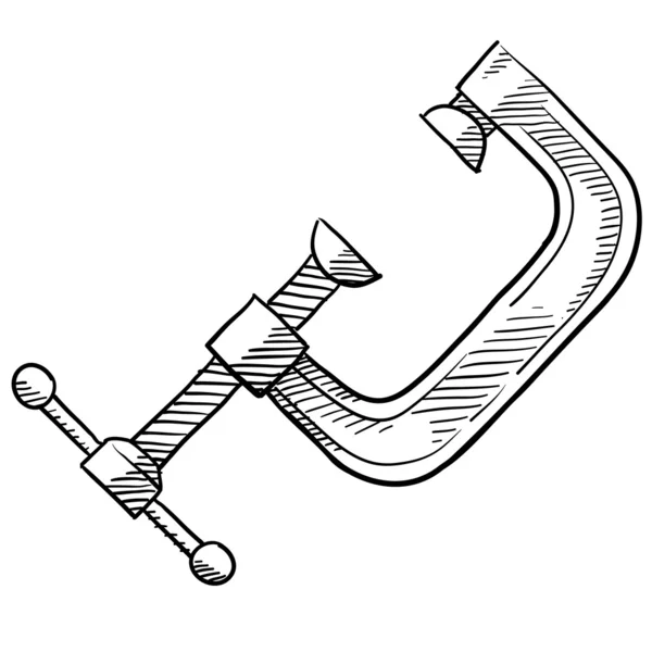 Pinza c carpintería o herramienta de dibujo — Vector stock ... Pinza c carpintería o herramienta de dibujo — Vector stock ...