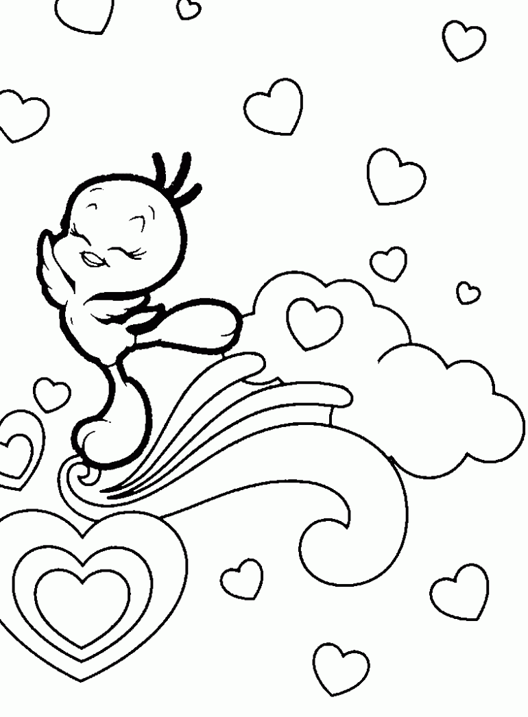 Piolin de amor para colorear - Imagui
