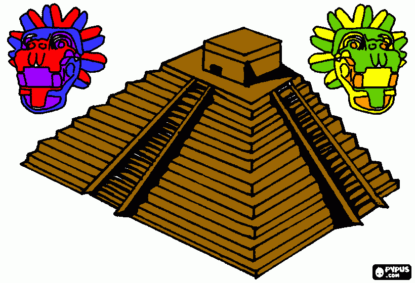piramide azteca para colorear, piramide azteca para imprimir piramide azteca para colorear, piramide azteca para imprimir