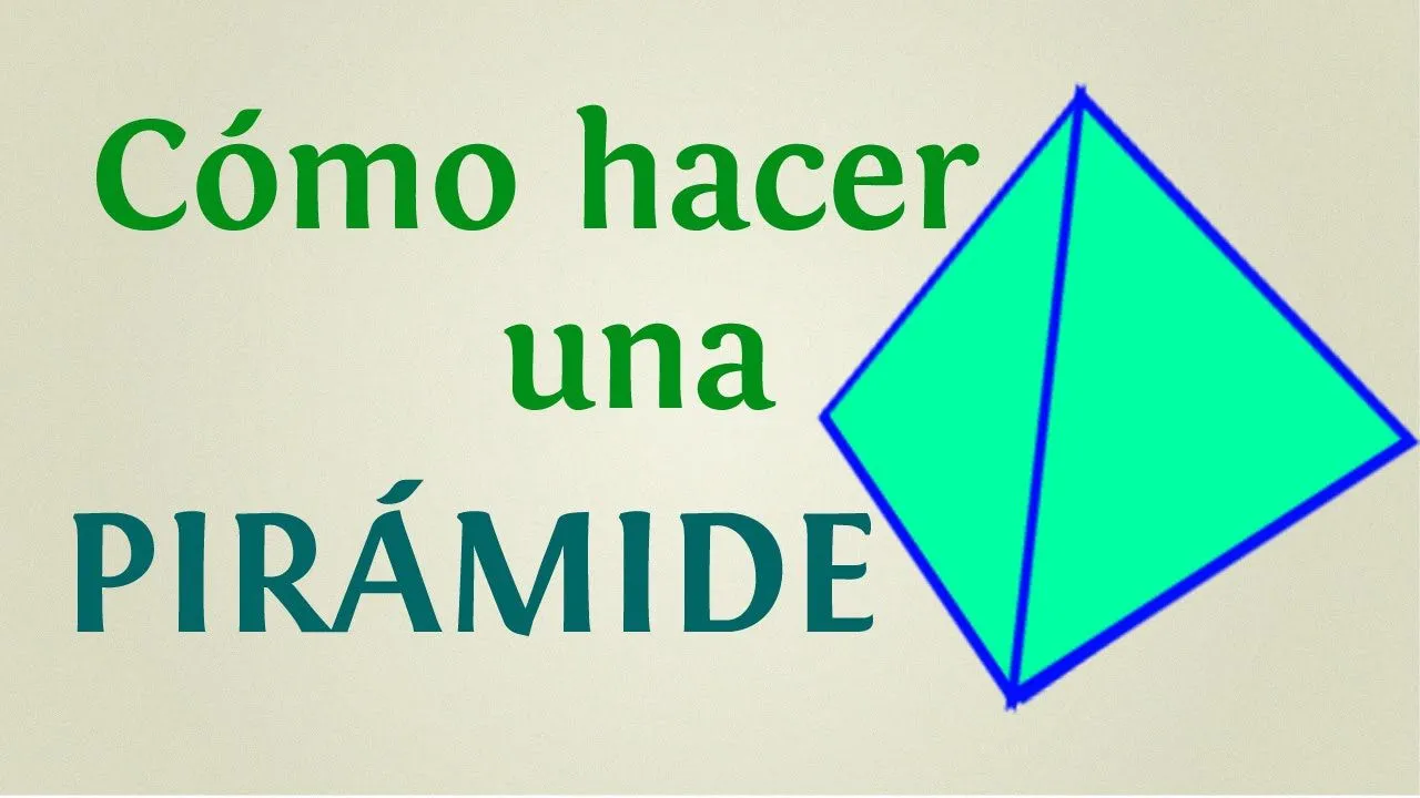 Cómo hacer una pirámide de papel o cartón paso a paso - YouTube Cómo hacer una pirámide de papel o cartón paso a paso - YouTube