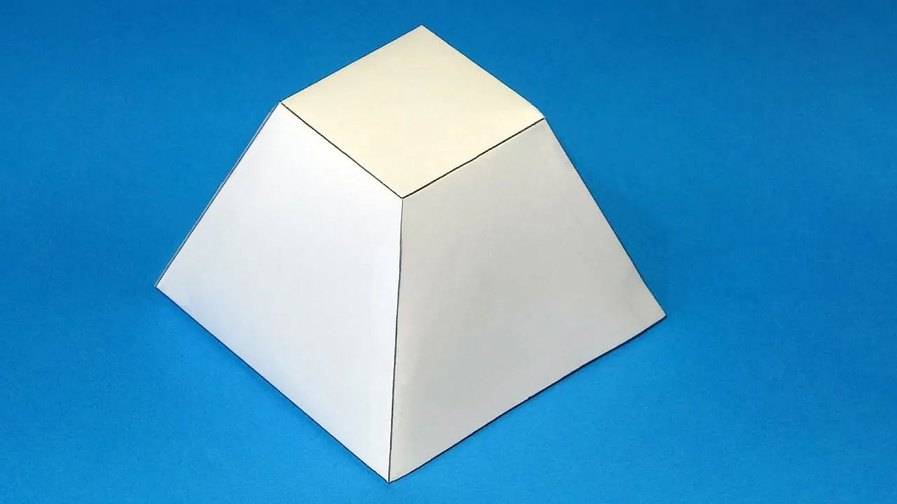 COMO HACER UNA PIRÁMIDE DE PAPEL FÁCIL (TRUNCADA) - YouTube