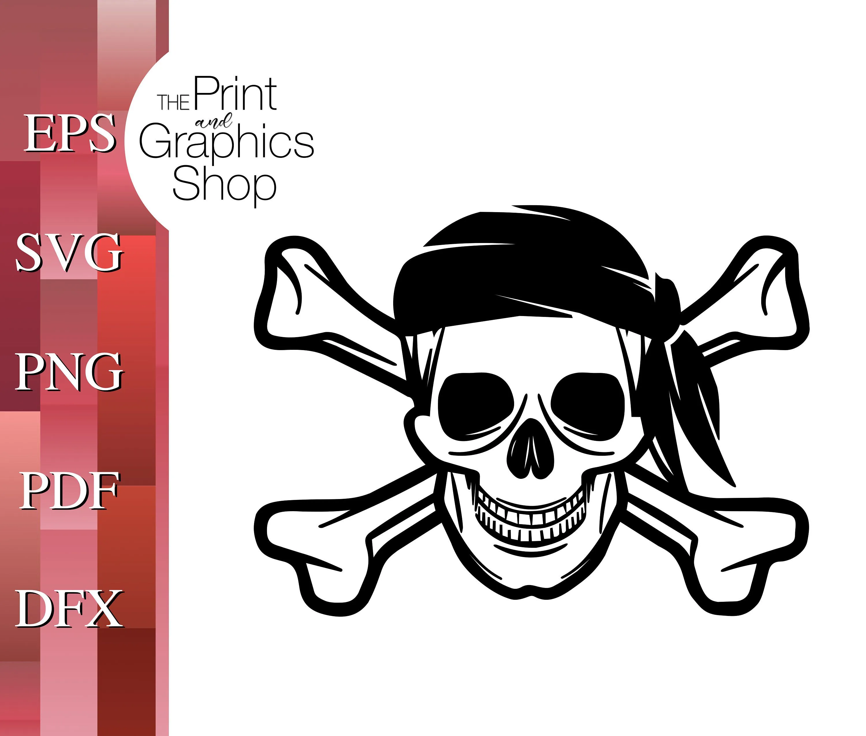Pirate skull stencil - Etsy México