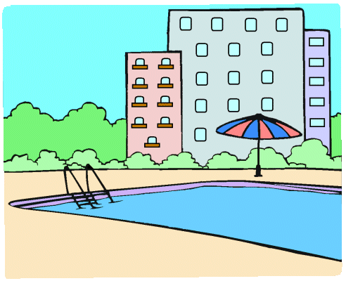 Dibujo niños piscina - Imagui