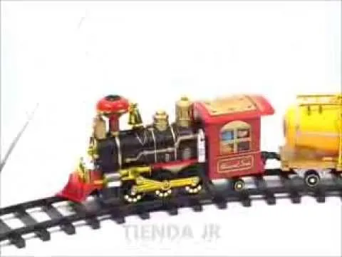 PISTA Y TREN CON CONTROL REMOTO HUMO SONIDOS JUGUETE PARA NIÑOS ...