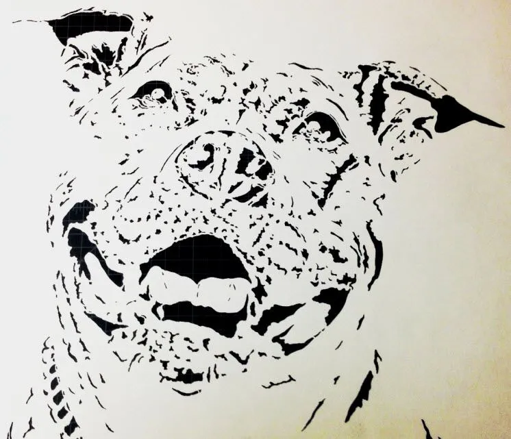 Pit Bull - stencil by writerbryce1980 on DeviantArt