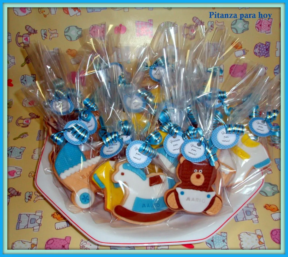 Pitanza para hoy: Galletas Baby Shower de niño Pitanza para hoy: Galletas Baby Shower de niño