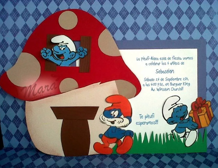 ... los Pitufos, tan bellos!! Espero que les guste esta invitación ... los Pitufos, tan bellos!! Espero que les guste esta invitación