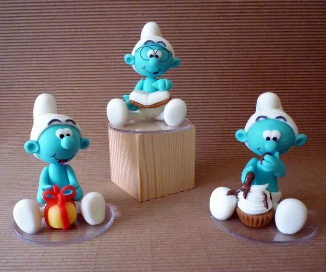 pitufos, Polymer Clay, masa flexible, cold porcelain, masa ... pitufos, Polymer Clay, masa flexible, cold porcelain, masa ...