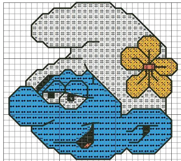 Pitufos en punto de cruz on Pinterest | Perler Beads, The Smurfs ...
