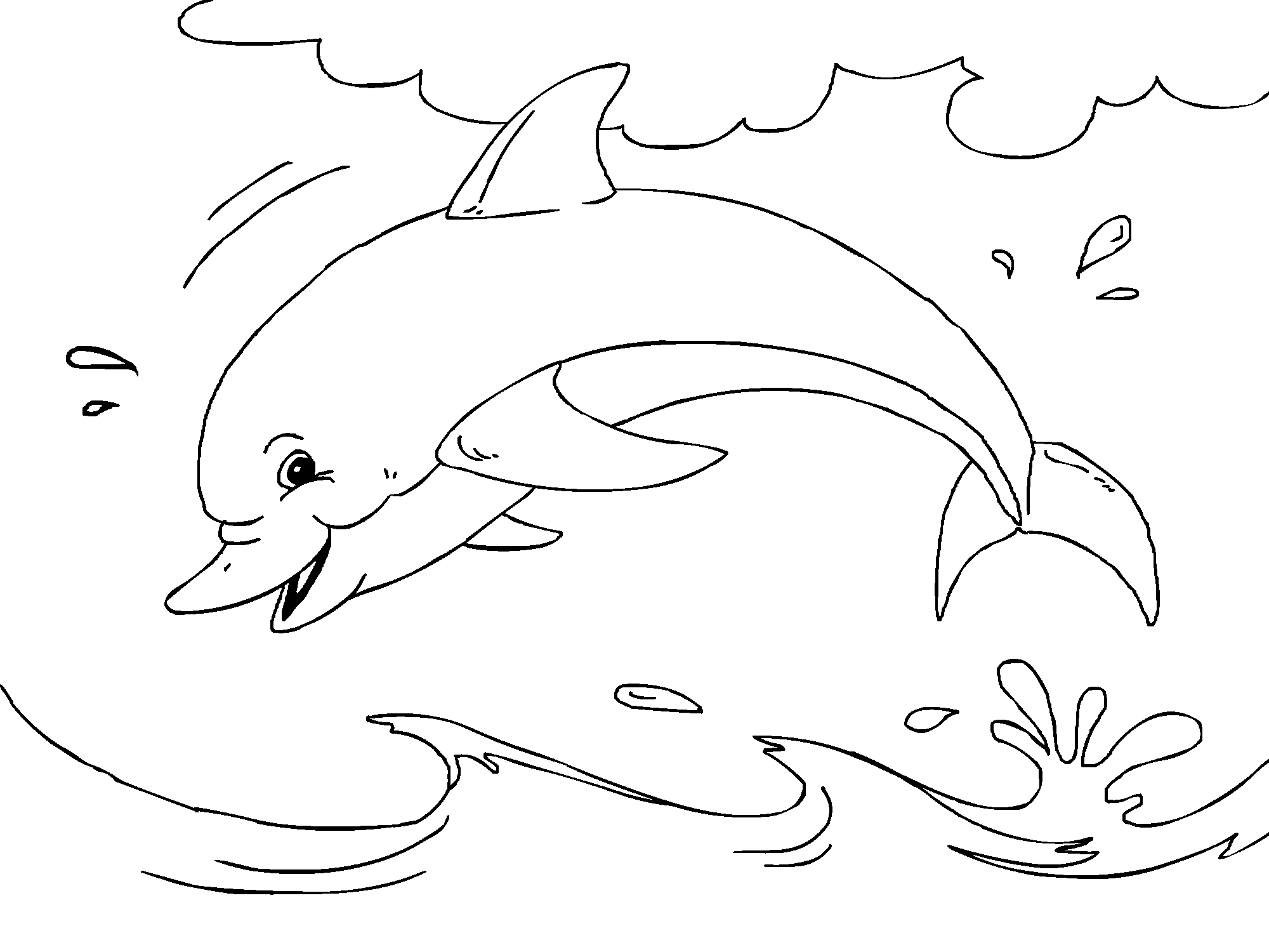Pix For > Delfin Para Colorear