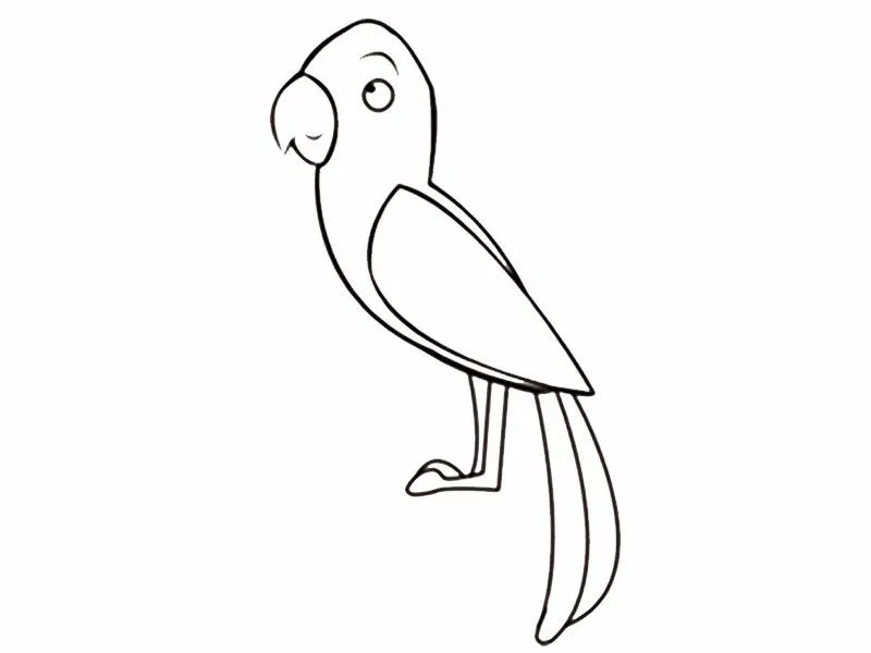 Pix For > Loro Para Colorear