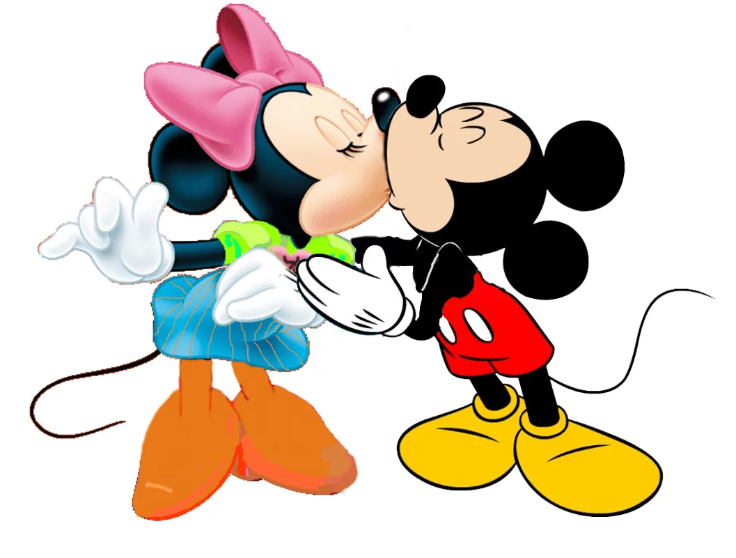 Pix For > Mickey And Minnie In Love Kiss