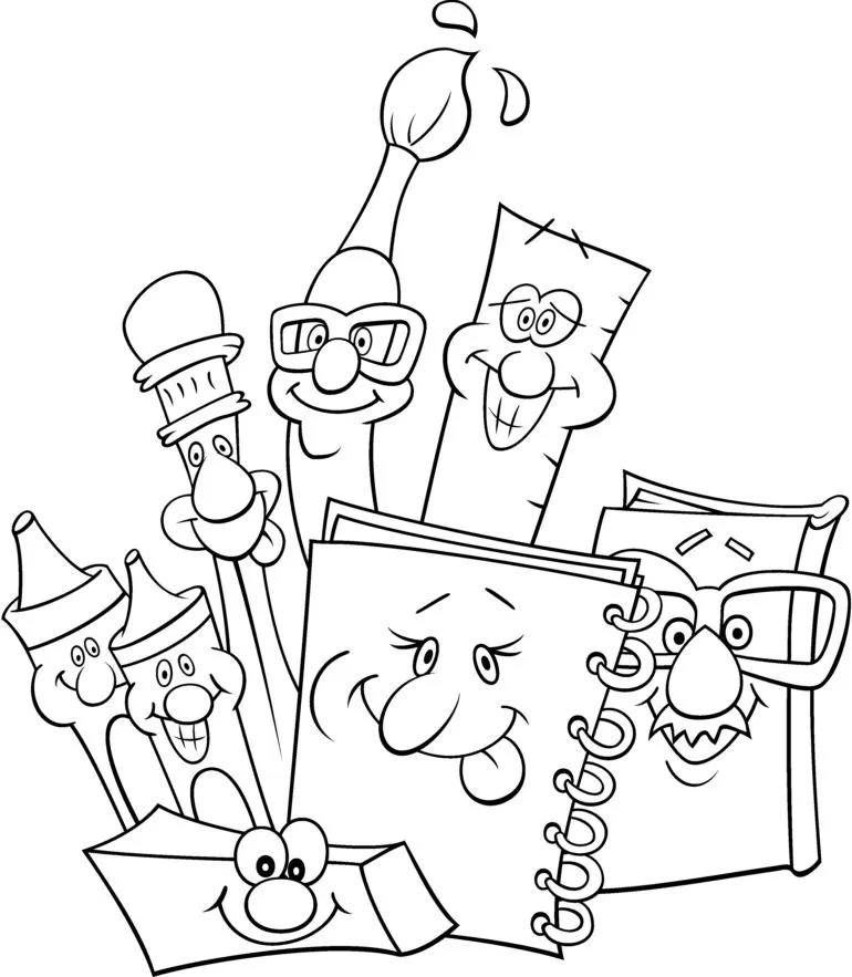 Pix For > Utiles Escolares Para Colorear