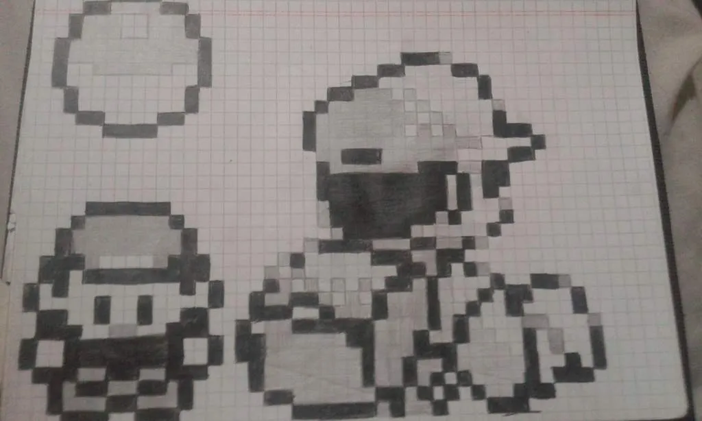 Pixel Art en hojas cuadriculadas | •Arte Amino• Amino