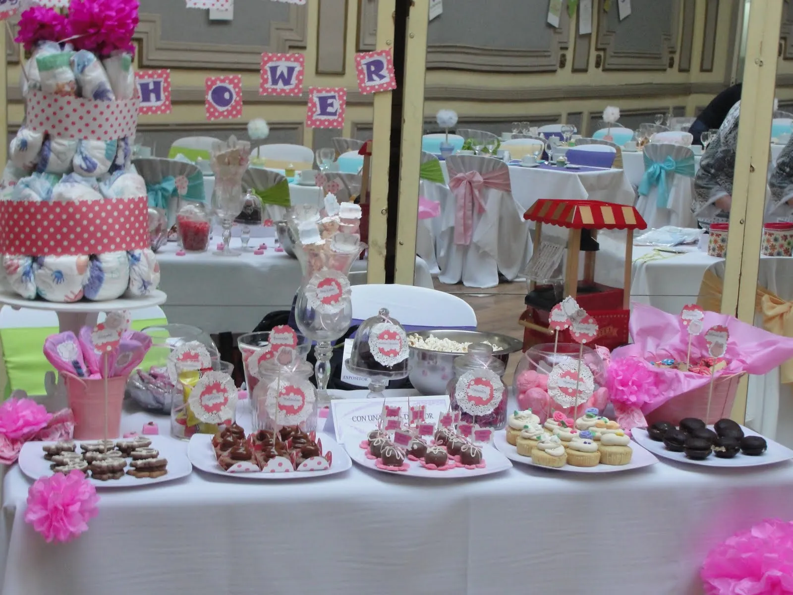 Con una pizca de amor: Mesa dulce para Baby Shower....rosa en esta ... Con una pizca de amor: Mesa dulce para Baby Shower....rosa en esta ...