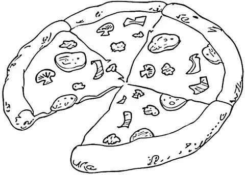 Tasty Pizza From Italy coloring page | Super Coloring