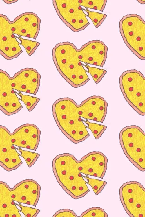 Pizza #Corazones #Comida #Amarillo #Rosado #Cafe #Rojo #Fondo ...