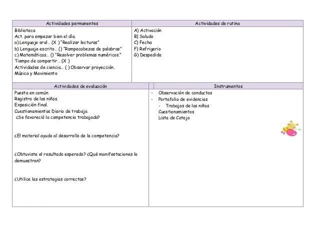 Plan Preescolar 3 del 18 agosto 12 septiembre para diagnóstico.