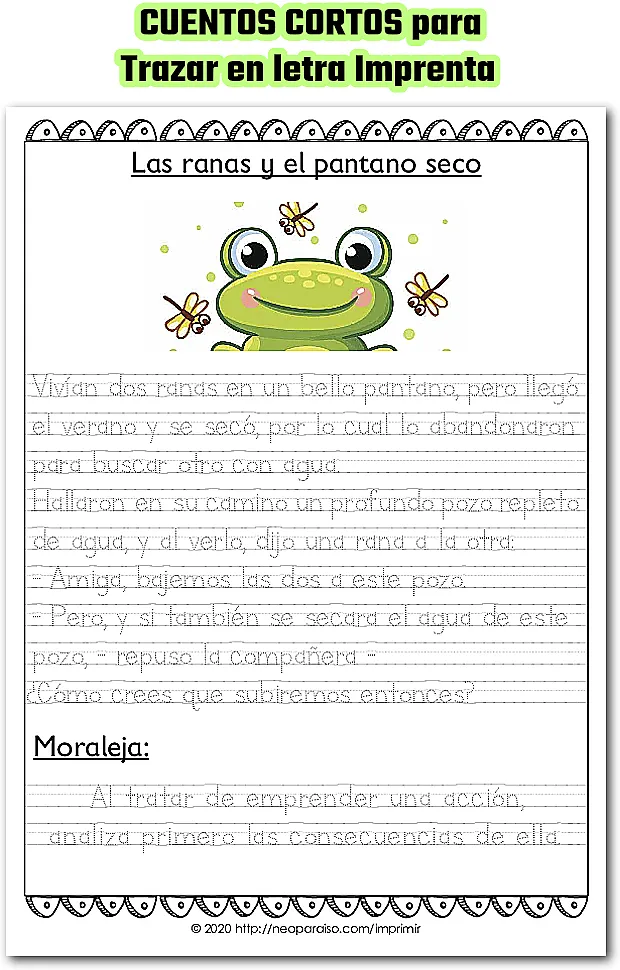 Planas de ejercicios de escritura de letra imprenta Planas de ejercicios de escritura de letra imprenta