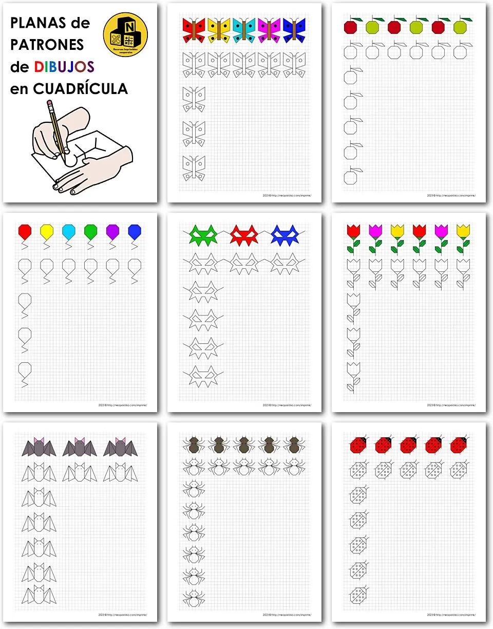 Planas de Patrones de Dibujos en Cuadrículas PDF gratis Planas de Patrones de Dibujos en Cuadrículas PDF gratis