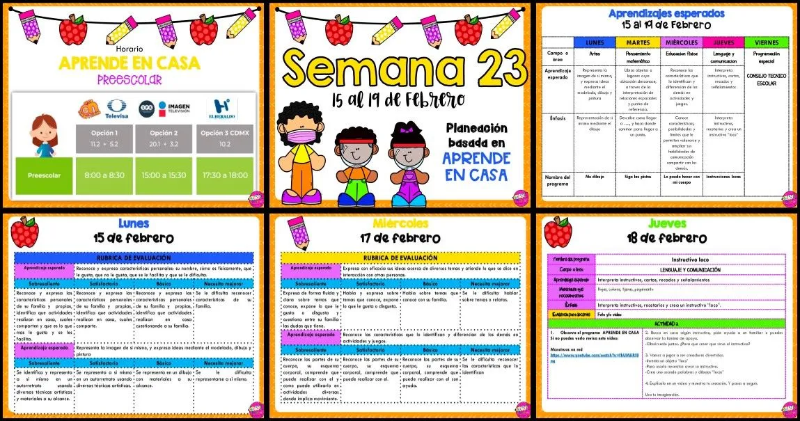 PLANEACIÓN PREESCOLAR SEMANA 23 PARA 1º 2º Y 3º EDUCACIÓN PREESCOLAR –  Imagenes Educativas
