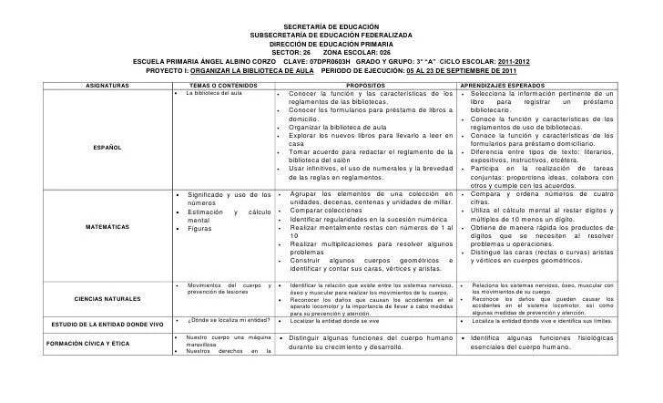 Planeacion del primer proyecto didactico