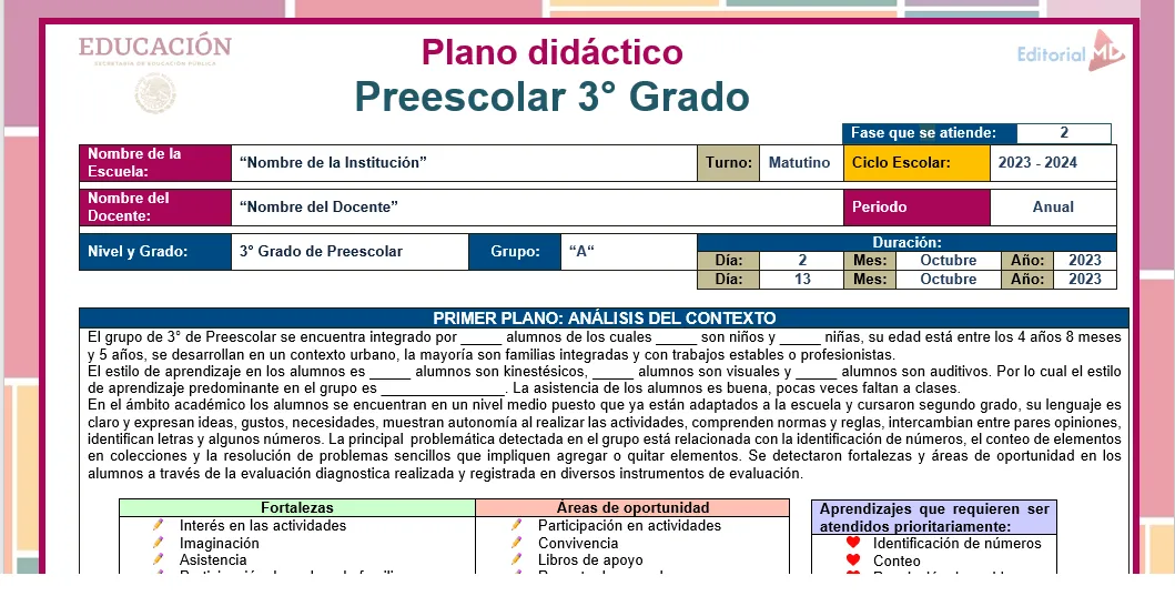 Planeaciones de Preescolar Gratis (Proyectos) 2023 - 2024 Planeaciones de Preescolar Gratis (Proyectos) 2023 - 2024