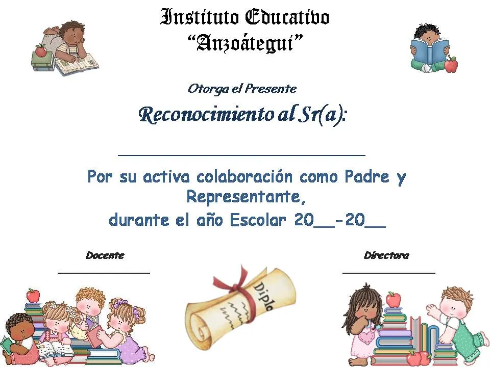 Planeta Escolar: Diplomas y Reconocimientos para alumnos