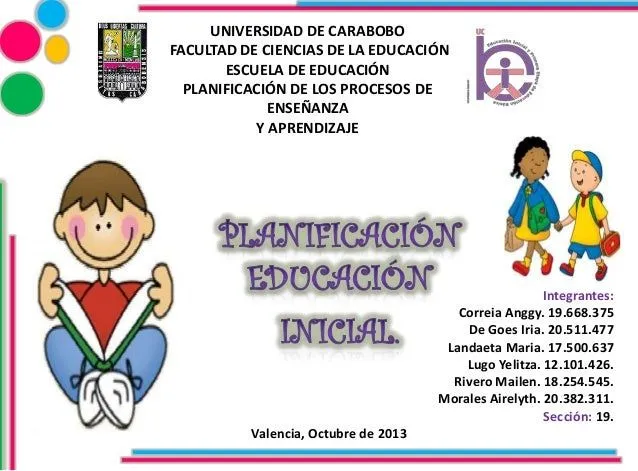 Planificación de Educación Inicial Curriculo Bolivariano Planificación de Educación Inicial Curriculo Bolivariano