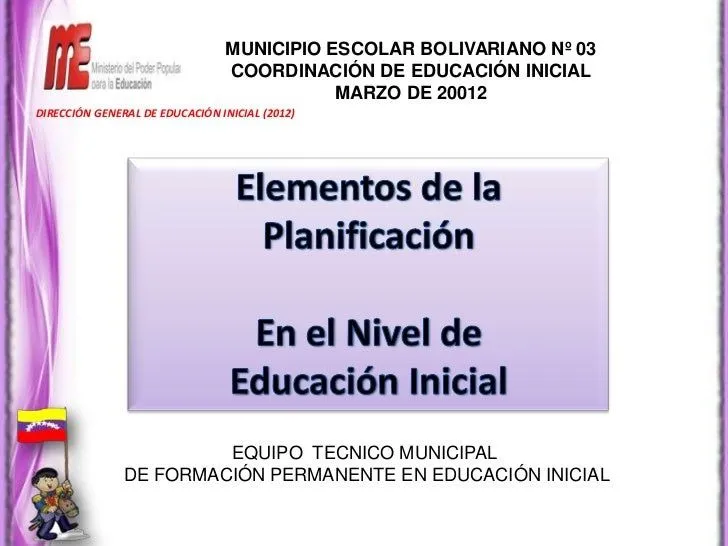 Planificacion educacion inicial 2012