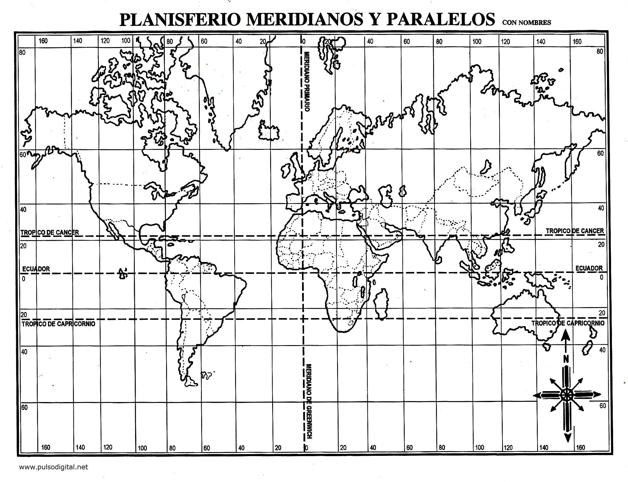 Planisferio coordenadas - Imagui