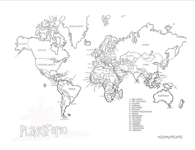 El Planisferio Division Politica Con Nombres | QUE HAY EN INTERNET El Planisferio Division Politica Con Nombres | QUE HAY EN INTERNET