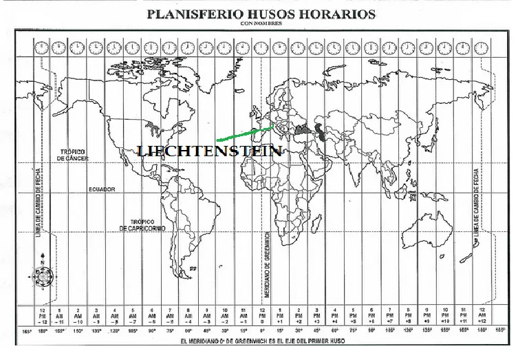 Planisferio husos horarios - Imagui