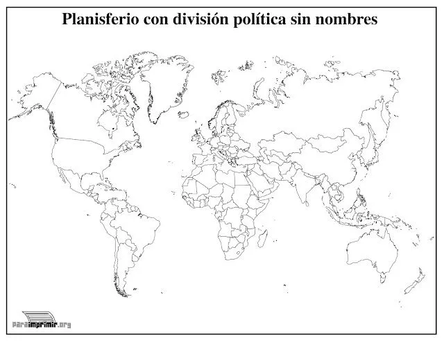 Planisferio sin nombres ni division politica para imprimir - Imagui