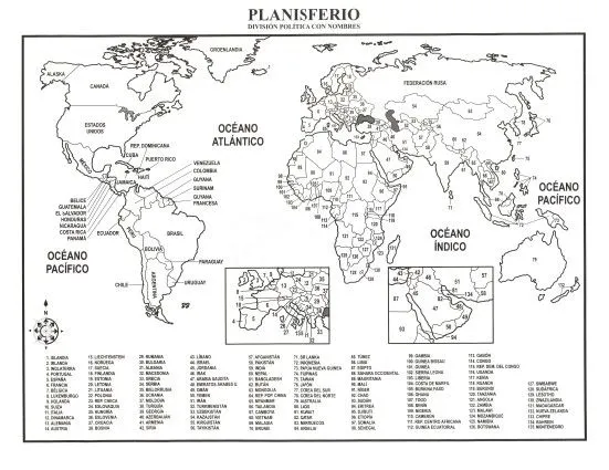 Planisferio con Nombres - Para Imprimir Gratis ...