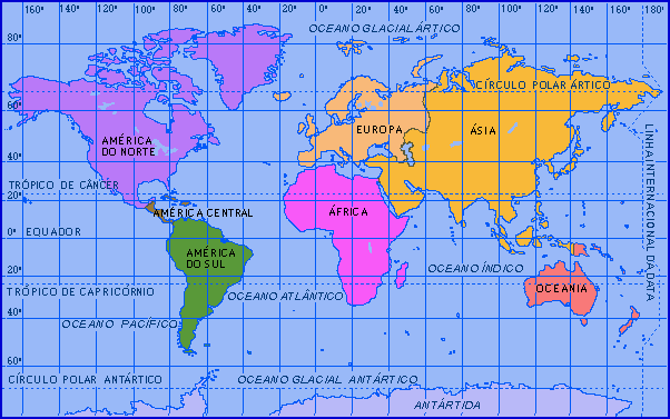 Planisferio politico lineas imaginarias - Imagui