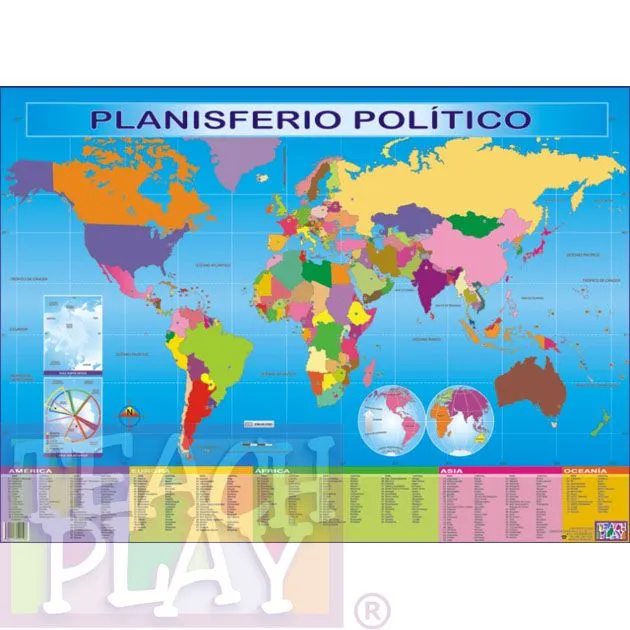 Planisferio Político - Material Didáctico en Inglés Planisferio Político - Material Didáctico en Inglés