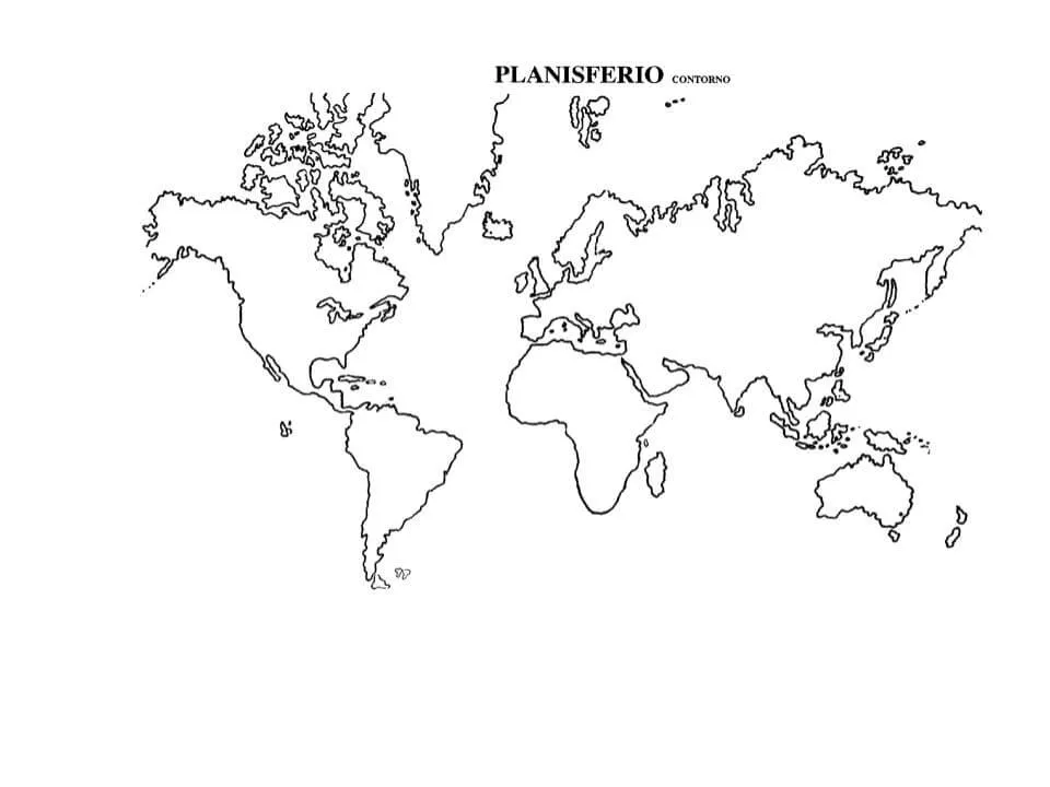 Planisferios con nombres, sin nombres y contorno - Descarga e imprime Planisferios con nombres, sin nombres y contorno - Descarga e imprime