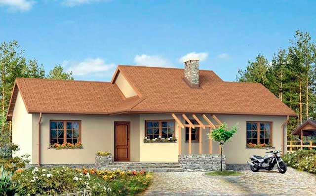 Plano de casa bonita, de campo y con terraza Plano de casa bonita, de campo y con terraza