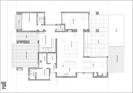 Plano casa moderna con piscina / Casa CKN - ARQUITECTURA CONTEMPORANEA Plano casa moderna con piscina / Casa CKN - ARQUITECTURA CONTEMPORANEA