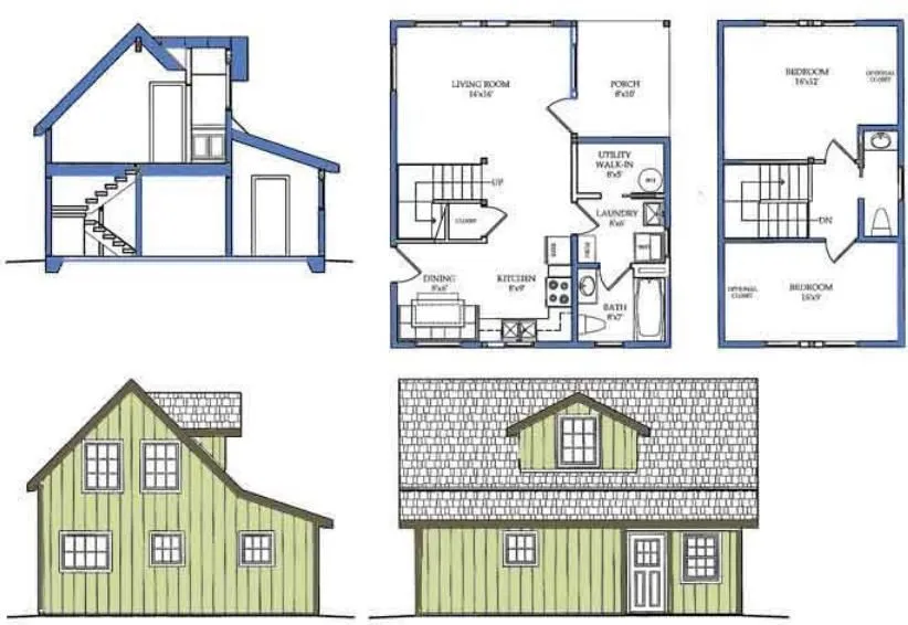 Plano Casa 2 Pisos Economica | Planos de Casas Plano Casa 2 Pisos Economica | Planos de Casas