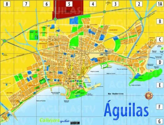 PLANO DE LA CIUDAD DE ÁGUILAS ACTUALIZADO