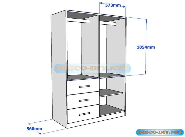 Plano ropero melamina madera mdf | Muebles DIY | Pinterest | Html