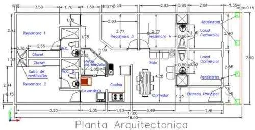 Planos de arquitectura y electricos proyectos diseños casas indeci ...