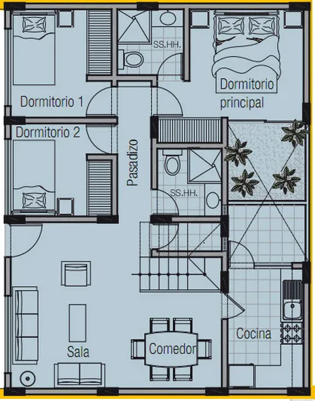 Planos de Casa de 8x10 metros | Planos de Casas Planos de Casa de 8x10 metros | Planos de Casas